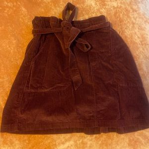 American Eagle Corduroy Burgundy Skirt